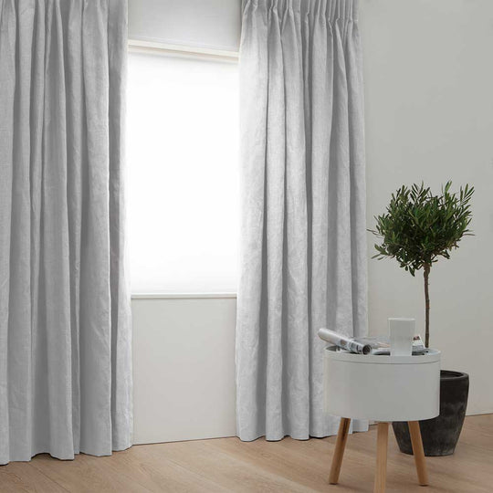 Linnen Gordijnen - Wit 150