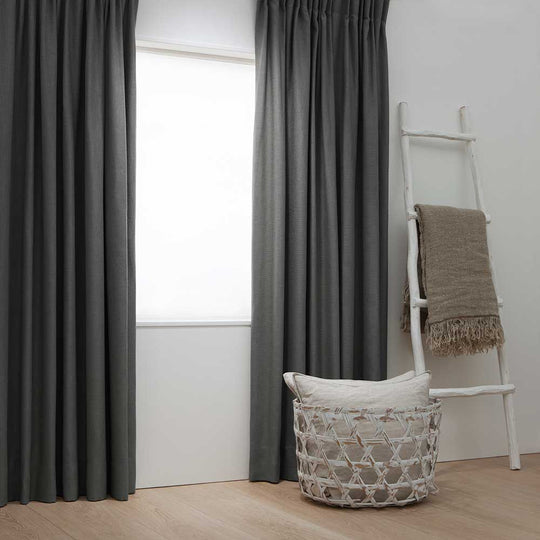 Linnenlook Gordijnen - Midden Grijs 77