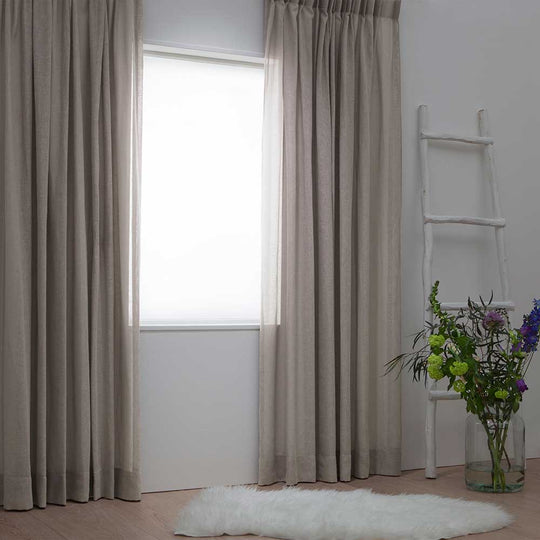 Linnen Transparante Gordijnen - Kiezel 72