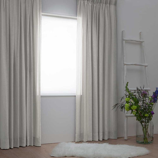 Linnen Transparante Gordijnen - Gebroken Wit 91