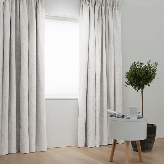 Stonewashed Linnen Gordijnen - White 450 "Lonneke linnen"