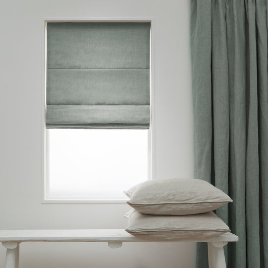 Linnen Vouwgordijnen - Olijf Groen 162 NIEUW