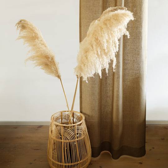 Linnen stone washed gordijnen - kamer hoog - 100% linnen - kleur taupe 20