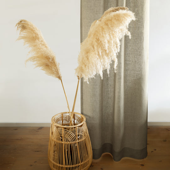 Linnen stone washed gordijnen - kamer hoog - 100% linnen - kleur grijs 92