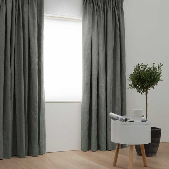 Linnen Gordijnen - Donker Grijs 165