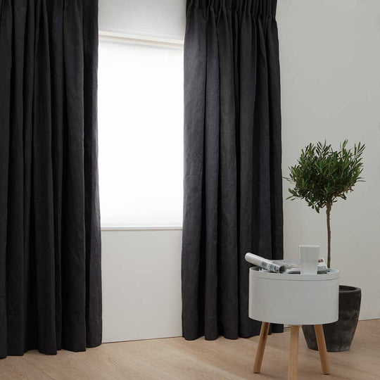 Linnen Gordijnen - Antraciet 168
