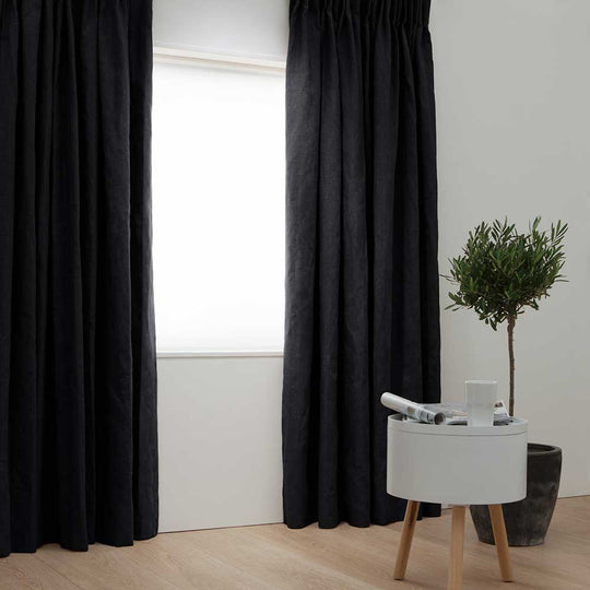 Linnen Gordijnen - Zwart 169