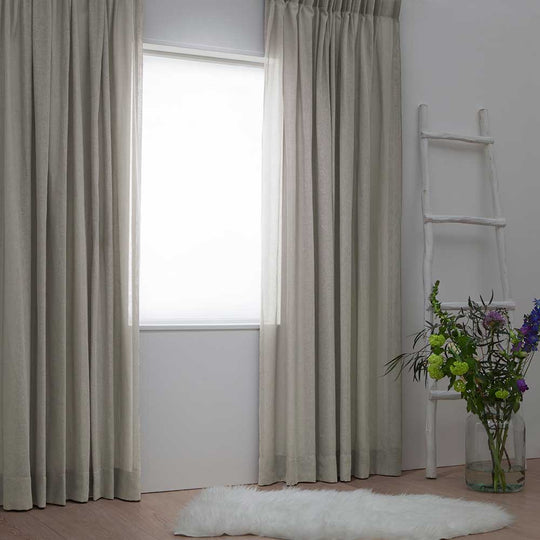Linnen Transparante Gordijnen - Zand 71