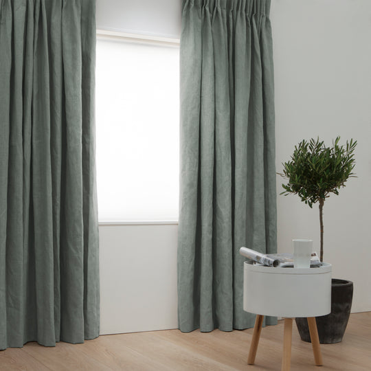 Linnen Gordijnen - Olijf Groen 162 NIEUW