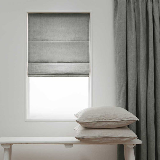 Linnen Vouwgordijnen - Grijs 163