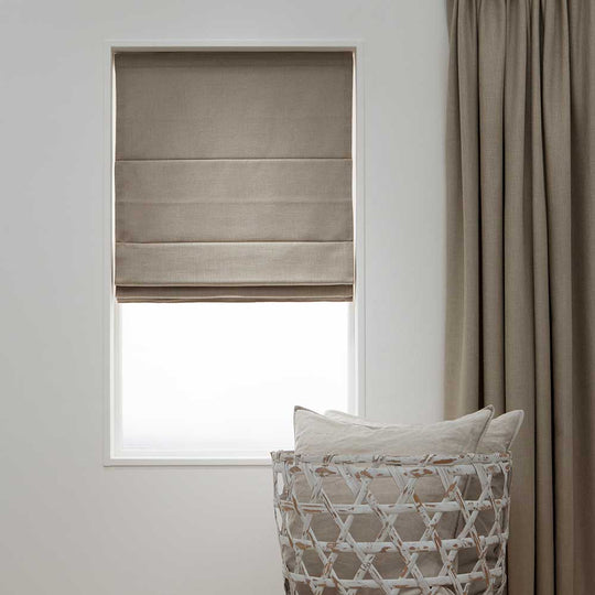 Linnenlook Vouwgordijnen - Naturel 65