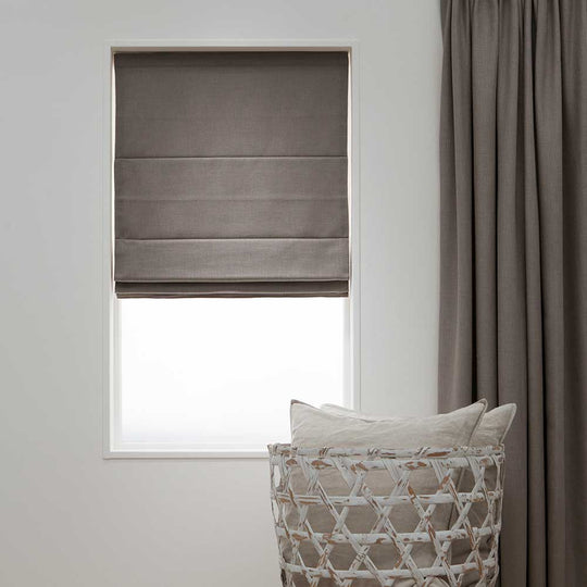 Linnenlook Vouwgordijnen - Taupe 67