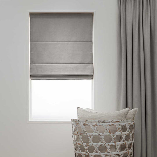 Linnenlook Vouwgordijnen - Kiezel 72